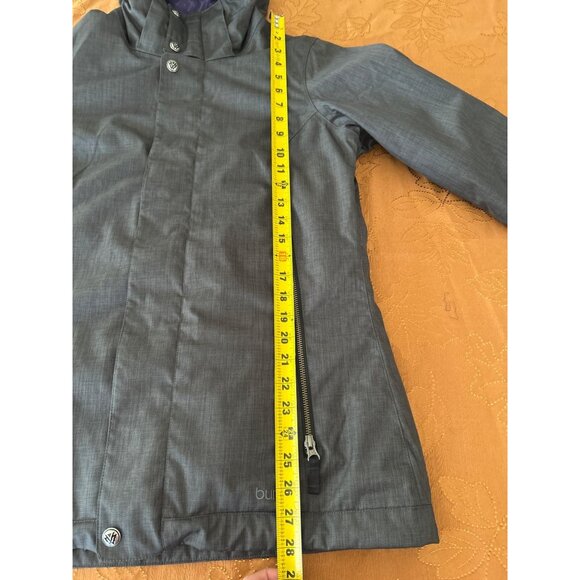 Burton Dryride Snowboarding Jacket Women's Gray Insulated Full Zip Hood S/M NWT - Picture 9 of 9